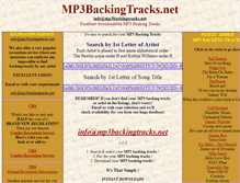 Tablet Screenshot of mp3backingtracks.net